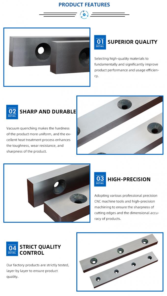 Blades shear rebar hidrolik industri untuk pemotongan logam lembaran presisi 1